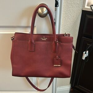 Authentic Kate Spade Cameron Large Satchel in Burgundy